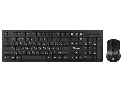 Клавиатура + мышь беспроводная Oklick 250M, Wireless/USB, Черный 997834