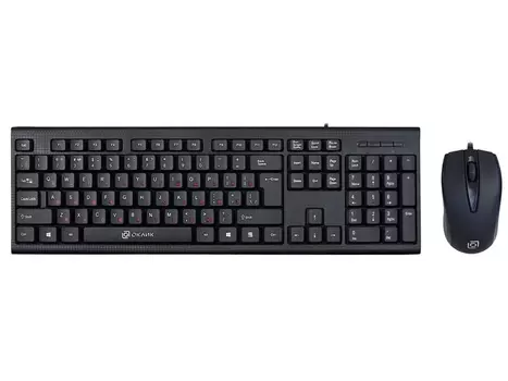 Комплект проводной клавиатура+мышь Oklick 630M, USB, Черный 1091260