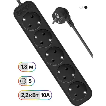 Сетевой фильтр Defender M518 1.8м, 5 розеток (99329)