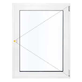 Окно пластиковое ПВХ Deceuninck одностворчатое 1200x800 мм (ВxШ) стекло 4 мм поворотное белый