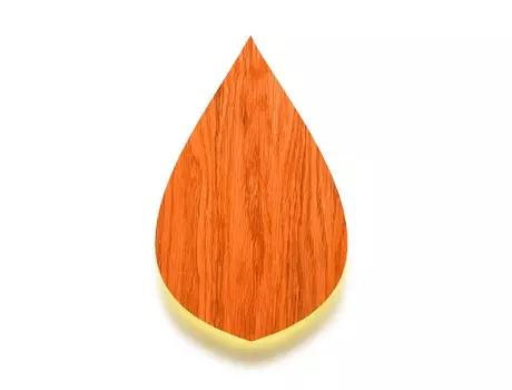 Настенный светильник vita leaf (woodled) оранжевый 38x24x5 см.