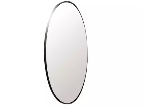 Настенное зеркало мона (simple mirror) черный 4 см.