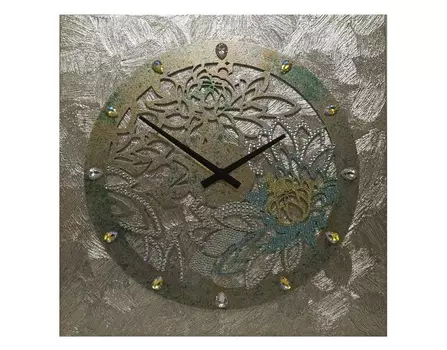 Настенные часы (mariarty) бронзовый 60x60x4 см.