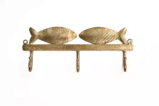 Настенный крючок (abby décor) золотой 30x12x4 см.