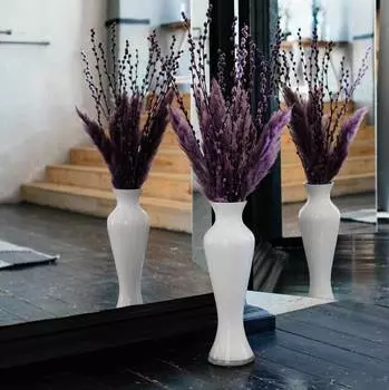 Напольная композиция с вербой (wowbotanica) белый 20x115 см.