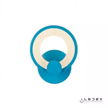 Настенный светильник iledex ring (iledex) голубой 19x24x8 см.