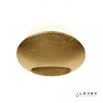 Настенный светильник light flux (iledex) золотой 21x15 см.