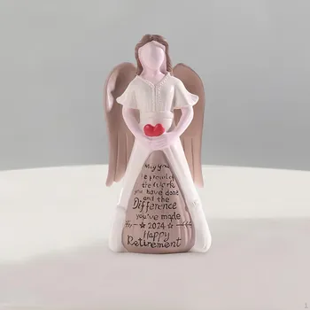 Статуя ангела на пенсии, настольное украшение, подарок на пенсию, домашний декор, художественные поделки, центральный элемент стола