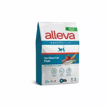 Alleva Equilibrium Fish Sterilized Cat сухой корм для стерилизованных кошек с РЫБОЙ - 1,5 кг повседневный супер премиум низкозерновые для взрослых с рыбой мешок Импортный корм 1 уп. х 1 шт. х 1.5 кг
