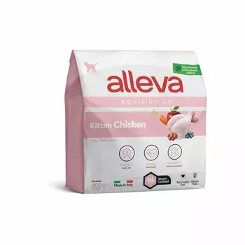 Alleva Equilibrium Chicken Kitten сухой корм для котят с КУРИЦЕЙ - 400 г повседневный супер премиум беззерновые для котят с курицей мешок Импортный корм 1 уп. х 1 шт. х 0.4 кг