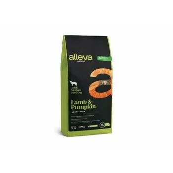 Alleva Natural Adult Lamb & Pumpkin Medium/Maxi сухой корм для взрослых собак с ЯГНЕНКОМ и тыквой - 12 кг повседневный супер премиум низкозерновые для взрослых с ягненком породы крупного размера мешок Импортный корм 1 уп. х 1 шт. х 12 кг