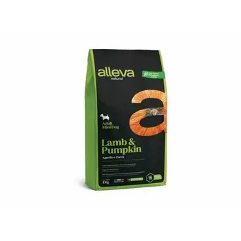 Alleva Natural Adult Lamb & Pumpkin Mini сухой корм для взрослых собак с ЯГНЕНКОМ и тыквой - 2 кг повседневный супер премиум низкозерновые для взрослых с ягненком породы мелкого размера мешок Импортный корм 1 уп. х 1 шт. х 2 кг