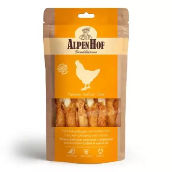 AlpenHof лакомство для мелких собак и щенков, жевательные палочки с курицей - 50 г повседневный для щенков с курицей породы мелкого размера Китай 1 уп. х 1 шт. х 0.05 кг