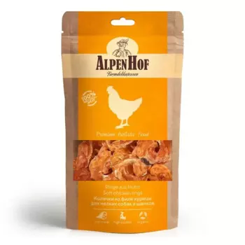 AlpenHof лакомство для мелких собак и щенков, колечки из филе курицы - 50 г повседневный для щенков с курицей породы мелкого размера Китай 1 уп. х 1 шт. х 0.05 кг