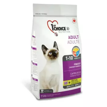 1st Choice Finicky для кошек с ЦЫПЛЕНКОМ - 2.72 кг повседневный супер премиум для взрослых с цыпленком мешок Импортный корм 1 уп. х 1 шт. х 2.72 кг