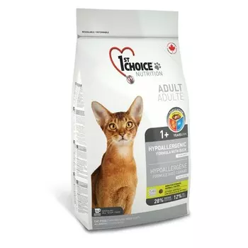 1st Choice Hypoallergenic сухой беззерновой корм для взрослых кошек при аллергии с УТКОЙ и картофелем - 2,72 кг повседневный супер премиум беззерновые для взрослых с уткой мешок Импортный корм 1 уп. х 1 шт. х 2.72 кг