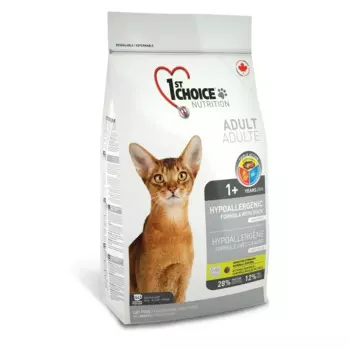 1st Choice Hypoallergenic сухой беззерновой корм для взрослых кошек при аллергии с УТКОЙ и картофелем - 5,44 кг повседневный супер премиум беззерновые для взрослых с уткой мешок Импортный корм 1 уп. х 1 шт. х 5.44 кг