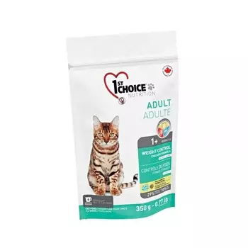1st Choice Weight Control сухой корм для стерилизованных кошек для контроля веса с КУРИЦЕЙ - 350 г повседневный супер премиум для взрослых с курицей мешок Импортный корм 1 уп. х 1 шт. х 0.35 кг
