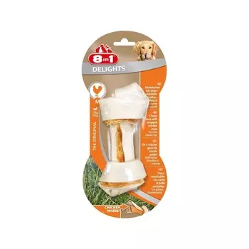 8 in1 Delights M лакомство для собак средних и крупных пород, для чистки зубов 14,5 см, с курицей - 1 шт, 100 г США 1 уп. х 1 шт. х 0.1 кг