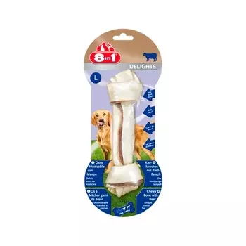 8 in1 Dental Delights L лакомство для собак крупных пород, для чистки зубов 20 см, с говядиной - 1 шт, 100 г США 1 уп. х 1 шт. х 0.1 кг