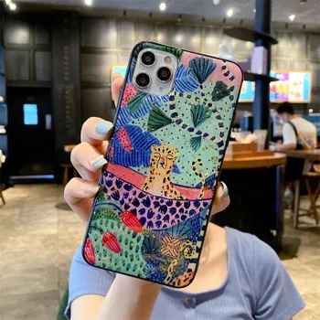 Милый мультяшный силиконовый чехол для iPhone 16 15 14 13 12 11 Pro Max Plus с изображением цветов, собак, шиба-ину, ленивца, леопарда, блестящий противоударный чехол For iPhone 16