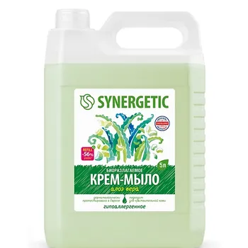 SYNERGETIC Крем-мыло жидкое биоразлагаемое для мытья рук и тела "Алоэ вера"