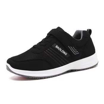 Walking Shoes Spring Comfortable Soft-soled New Travel Shoes Middle-aged and Elderly Running Couples Elderly Sports Shoes 35