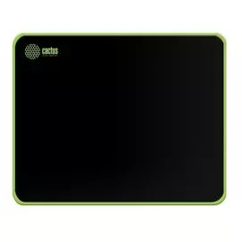 Коврик для мыши Cactus CS-MP-D01S черный с зеленой окантовкой, 250x200x3мм