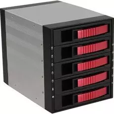 Корзина Procase A3-305-SATA3-RD 5*SATA3/SAS 6Gb (красный) hotswap aluminium mobie rack module (3x5,25)