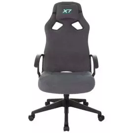 Кресло A4Tech X7 GG-1300 игровое, крестовина пластик, ткань, цвет: серый