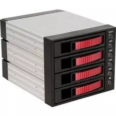 Корзина Procase A3-304-SATA3-RD 4*SATA3/SAS 6Gb (красный) hotswap aluminium mobie rack module (3x5,25) 1xFAN 80x15mm
