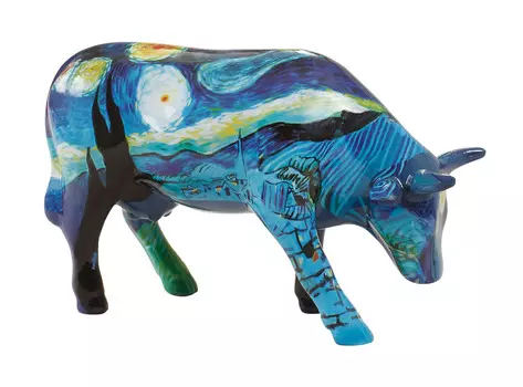 Коллекционная корова vincent’s cow (cowparade) синий 22.0x16.0x10.0 см.