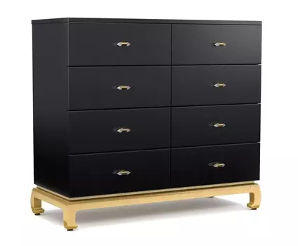 Комод 1586-90 (gramercy) черный 107x97x46 см.