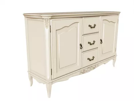 Комод gold wood n23 (la neige) белый 156.5x48.0x95.0 см.