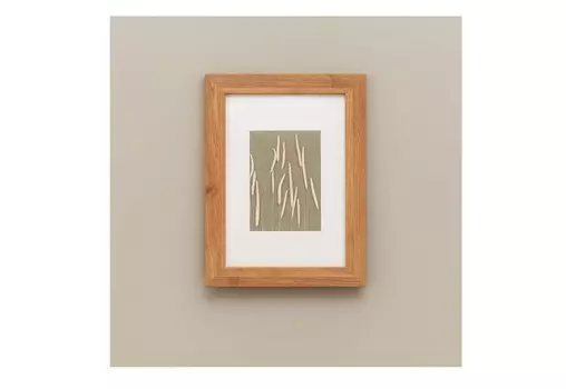 Картина с флумом (wowbotanica) бежевый 27x36 см.
