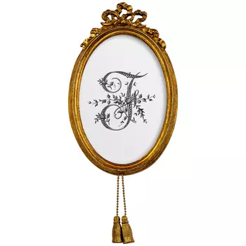 Картина «монограмма буквы f» в раме «жаклин» (object desire) белый 12x19x2 см.