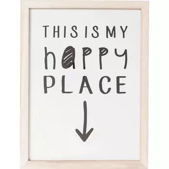 Картина в рамке my happy place (kare) белый 38x50x2 см.