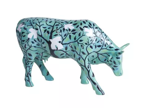 Коллекционная корова dream of birds (cowparade) голубой 37x26x14 см.