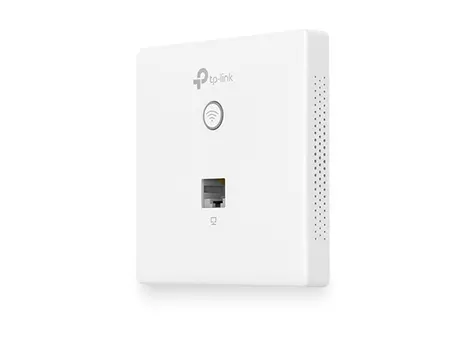 Точка доступа TP-LINK EAP115-Wall, LAN: 2x100 Мбит/с, 802.11b/g/n, 2.4 ГГц, до 300 Мбит/с, внутренних антенн: 2x1.8dBi, PoE