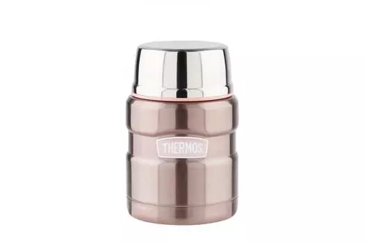 Термос THERMOS SK3000P, 470 мл, корпус сталь/колба сталь, ложка, розовый (155740)