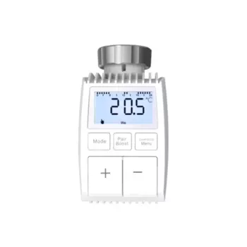 Термостатическая головка Moes Temperature Controller, Zigbee, 2xAA, Android/iOS, белый (ZTRV-ZX-TV01)