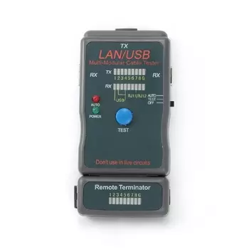 Тестер кабельный Cablexpert NCT-2, UTP/STP/RJ-11/USB (NCT-2)