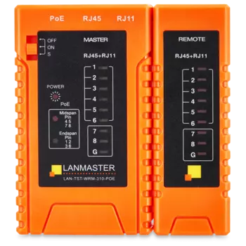 Тестер кабельный Lanmaster LAN-TST-WRM-310-POE, RJ45 (LAN-TST-WRM-310-POE)