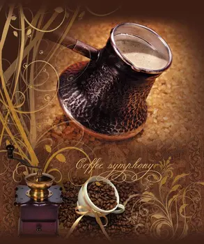 Тетрадь клетка 96 листов, скрепка - Кофейная симфония ТО96К9319/UV/6 (1514746)