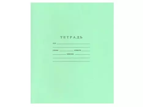 Тетрадь линейка A5 18 листов, скрепка, обложка обл офсет - зеленый, WorkMate (4169)