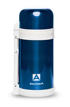 Термос АРКТИКА 202-1200, 1.2л, корпус сталь/колба сталь, синий/белый (202-1200/BLU)