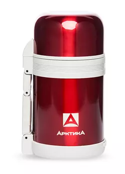 Термос АРКТИКА 202-800, 800мл, корпус сталь/колба сталь, красный/белый (202-800/RED)