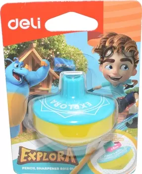 Точилка для карандашей механическая Deli Gyro ER01301 Explora, контейнер для стружки, 1 отверстие (1113488)