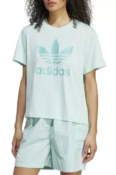 Футболка хлопковая с логотипом Adidas