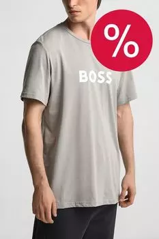 Футболка хлопковая с логотипом BOSS
